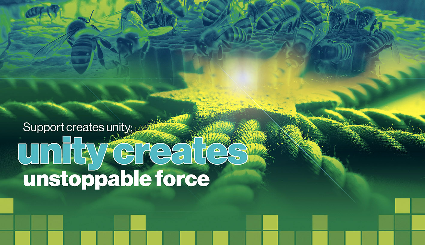 Unstoppable Force Calendar Visual LCL Logistics motivational calendar artwork with the message unity creates unstoppable force.